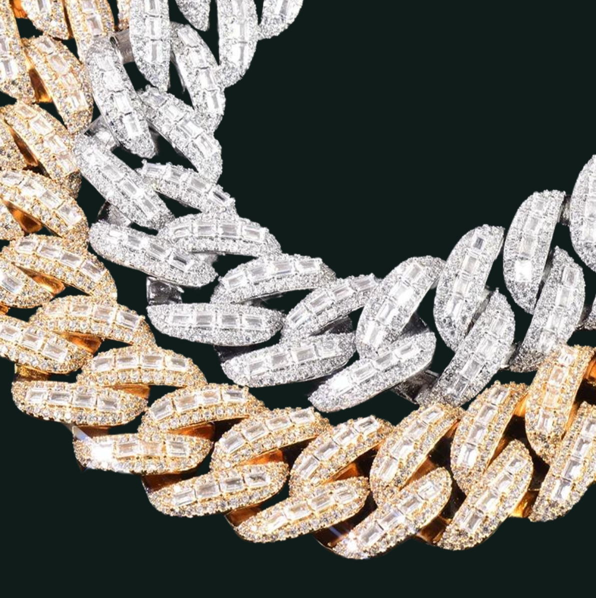 Iced Out Heavy Solid round Cuban Link Bracelet