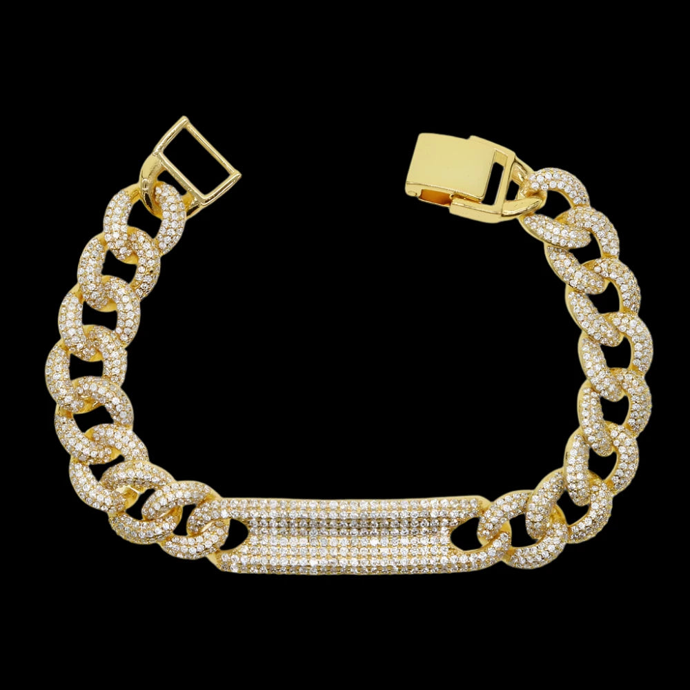 Micro Miami Cuban Link Bar Bracelet