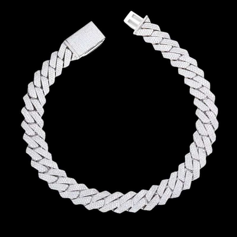 Ice Out Rhombus Cuban Link Chain Necklace