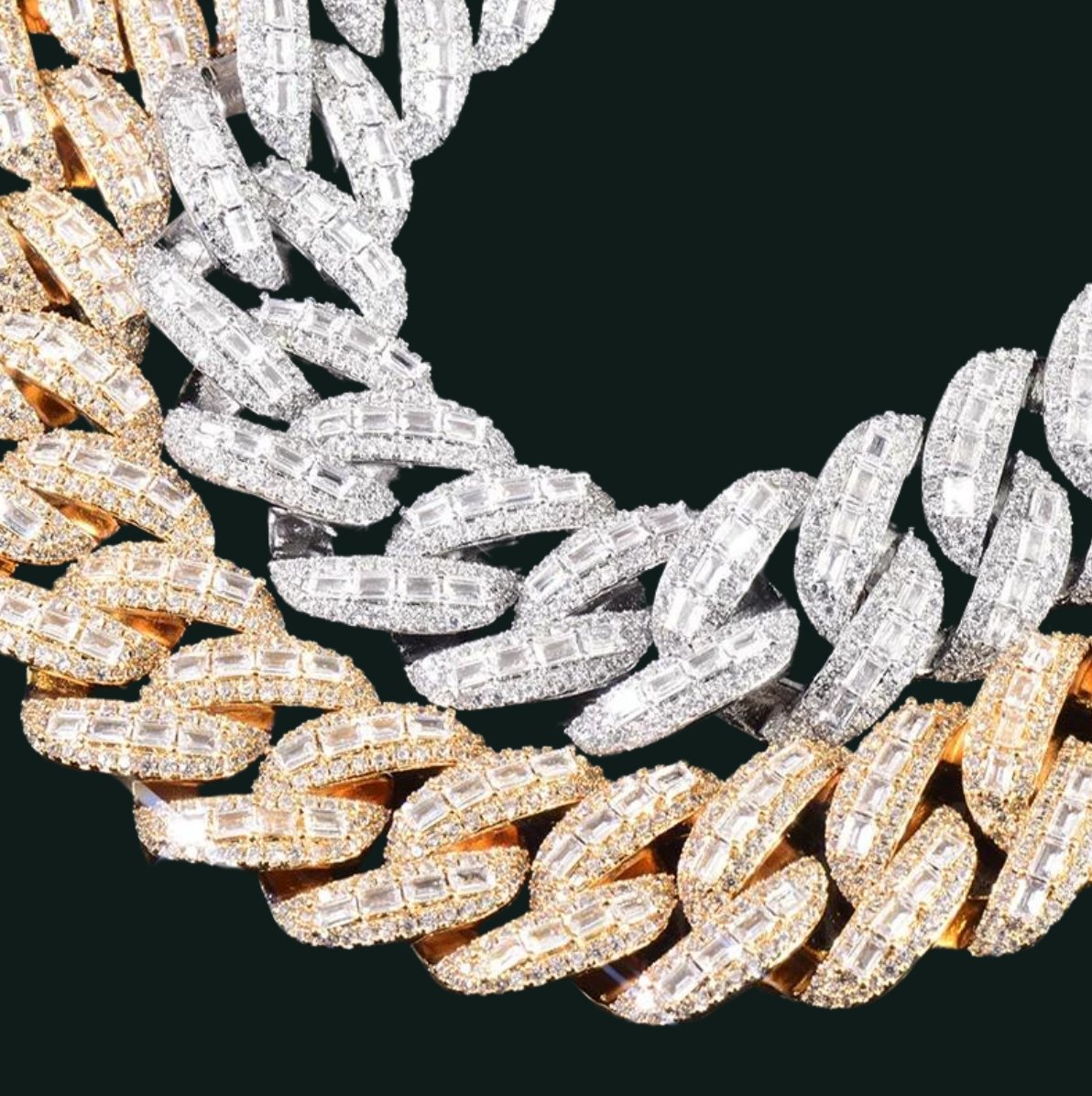 Iced Out Heavy Solid round Cuban Link Bracelet 