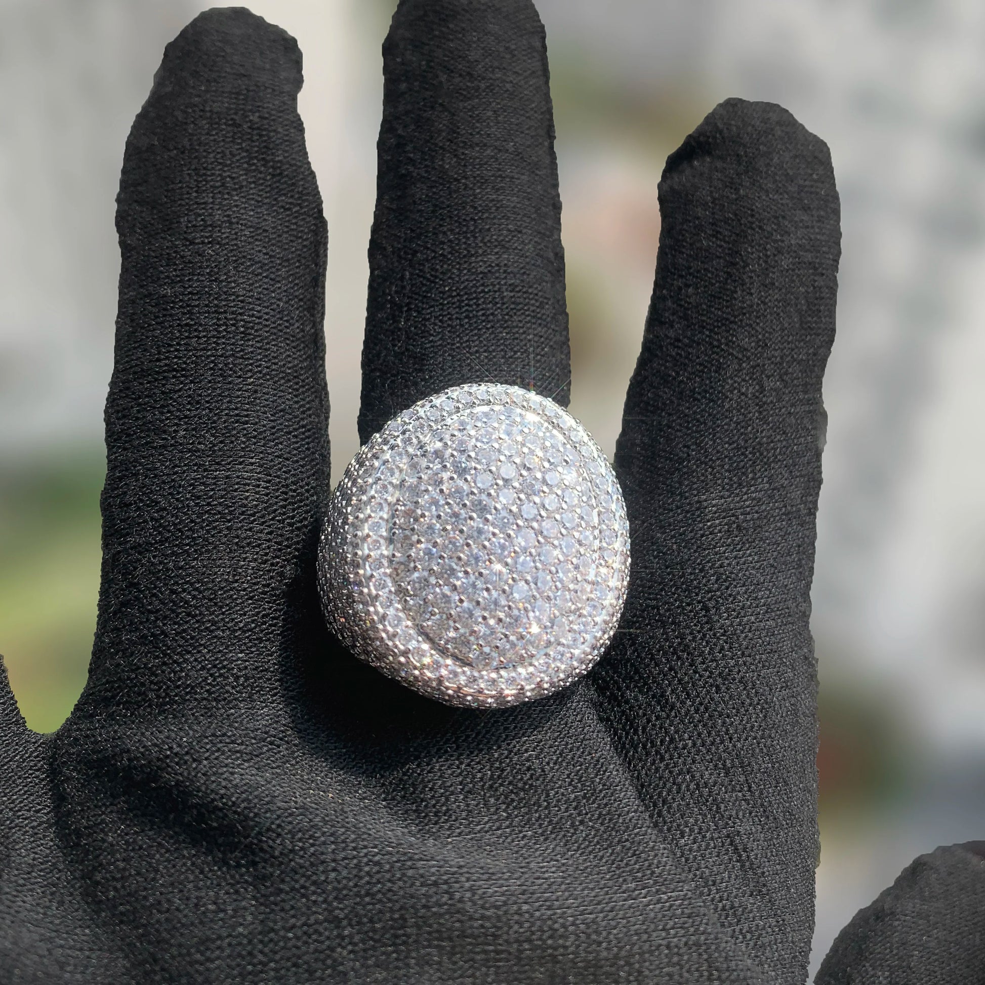 Oval Fully Iced Ring